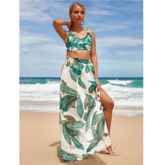 Tropical Print Sarong Skirt - Picture 4 of 8